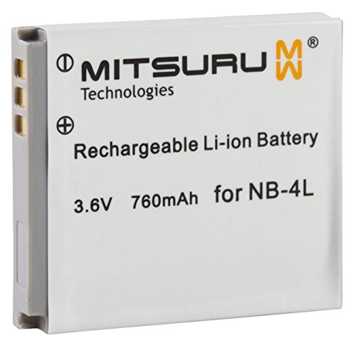 Mitsuru   batterie de remplacement pour Canon Digital Ixus 100 is   110 is   115 HS   120 IS   130   220HS   55   60   65   70   75   80 is   i7   i Zoom   Wireless  Canon PowershotSD500   SD600   SD630   SD500   TX1 remplace Canon NB-4L