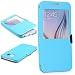 Produktbild Urcover® View Case Handy Schutz-Hülle | Samsung Galaxy S7 | Hart Kunststoff Hell Blau | Elegant Wallet Cover Sicht-Fenster | leichte Schale dünne Tasche