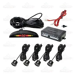 AutoStark Reverse Car Parking Sensor Led Display Black for All Car (Universal Type Easy Installation)