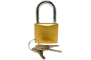 STAHL-DESIGN-TEBART Vorhängeschloss 50 mm - Robustes und sicheres Schloss. Ideal für Taschen, Schränke, Tore und mehr. | Zuverlässige Sicherheit | Einfache Installation