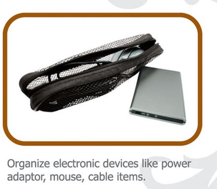CLiPtec Aufbewahrungstaschen für Laptopzubehör (Kabel, Maus, Netzteil etc.) - 5