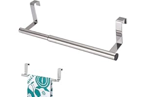 CCYY Soportes para Paños de Cocina, Toallero de Puerta, Toallero para Cocina Colgante, Portatoallas en Acero Inoxidable, Toallero Retráctil, Puertas de Armario con Espesor Inferior a 2cm, Cocina, Baño