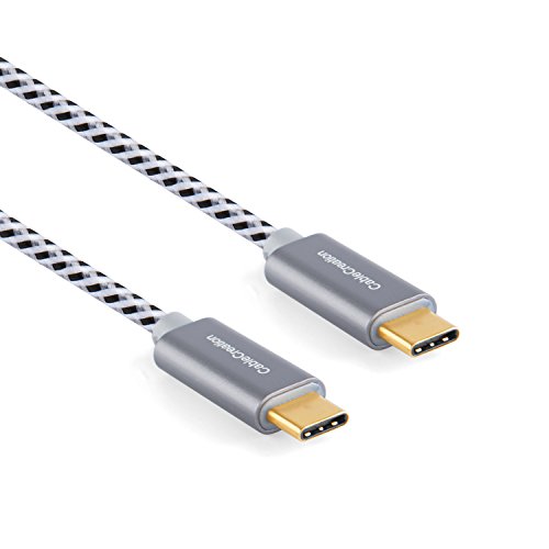 CableCreation USB-Kabel Typ C-C, 3 m lang, geflochtenes USB-Kabel, 2.0 Typ C (USB-C), Typ C-Daten-Ladekabel (3 A), für 12 Zoll-MacBook, Nexus 5/6P, Lumia 950/950XL und mehr, grau - 4