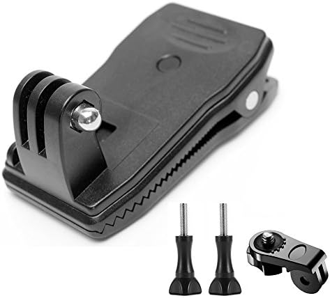 Homeet Action Camera Backpack Clip Mount Rucksack Clip Mount 360 Degree Rotation for GoPro Hero5/4/3+/3/ Session &amp; Garmin Virb XE Xiaomi Yi 4K DBPOWER QUMOX Akaso Apeman