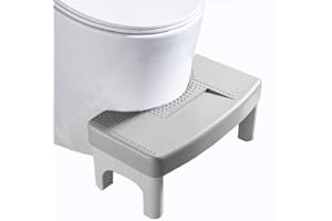 Hochexin Sgabello WC Squat per adulti, sgabello da bagno,sgabello per il passo del WC per adulti con spazio di archiviazione, altezza 7 pollici