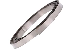 LSCAILIAO Chapa de Acero Inoxidable - Tira Delgada Estrecha de Metal para Laboratorios universitarios y Espesor de Bricolaje 0.8 mm, Longitud 5 m,Width 16