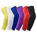 Produktbild 1 Paar Basketball Honeycomb Kantenschutz Arm Guard (6 Farbe), 1bests Herren & Frauen UV-Schutz Sun Schutz Atmungsaktiv Kompression Elbow Pads Unterstützung für Radfahren, Fußball, Baseball, Volleyball..., gelb