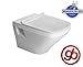 Produktbild Duravit DuraStyle Wand-WC Rimless ohne Spülrand, Tiefspüler (ohne Deckel) weiß mit Wondergliss 2538090000, 25380900001