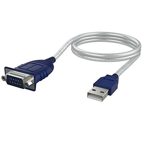 Sabrent USB 2.0 a Serial (9 Pines) DB-9 RS-232 Cable convertidor, Prolific Chipset, hexnuts, [Windows 10/8,1/8/7/Vista/XP, Mac OS X 10.6 y Encima] 2,5 pies (CB-DB9P)