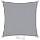 so gut wie überall flexibel einsetzbar, z.B. als Sunblocker oder Schattenspender über Ihrer Terrasse oder dem Spielbereich der Kinder. Ideal auch als Abschattung rund ums Haus oder als Sichtschutz im Garten, am Balkon, beim Camping oder am Pool. Das Segeltuch besteht aus reißfestem Polyestergewebe (PES) und sorgt für ca. 93% Abschattung, hat eine wasserabweisende Polyurethan Beschichtung an der Unterseite, ein Materialgewicht von ca. 160g/qm und ist platzsparend verstaubar