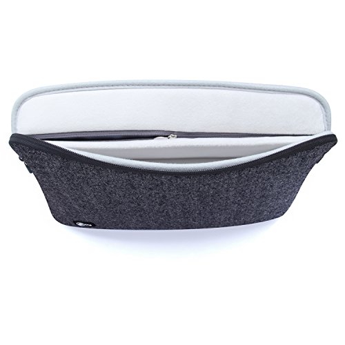 gk line Tasche Tweed Universal Notebook Laptop MacBook Netbook Tablet Schutzhülle Etui schwarz wasserresistent bis 15″-15.6″ innen ca. 385 x 275 mm - 4