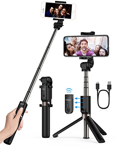 Bluetooth Selfie Stick Stativ, YOOZON Selfie-Stangen mit Bluetooth-FernauslÃ¶ser, Ausfahrbar Kabelgebunden Stab mit Monopod 3 in 1 Erweiterbar 360Â° Rotation fÃ¼r iphone X, iphone, Samsung, Smartphone