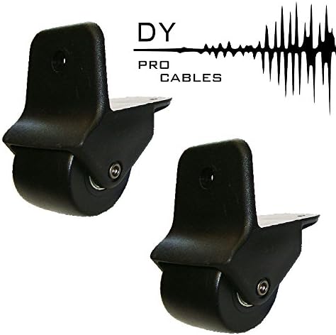 Pair of 50mm Corner Edge Castors for Flight Case or Trunk