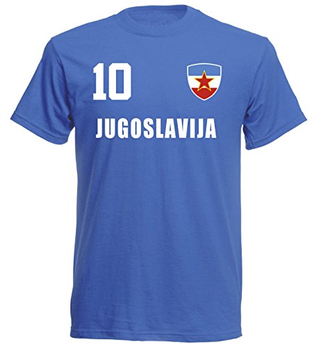 aprom Jugoslawien T-Shirt Trikot Royal ALL-10 (L)