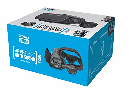 Trust Urban Exora Visore VR universali con Cuffie Integrate, per Smartphone, Nero