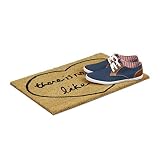 Relaxdays Fußmatte Kokos NO PLACE LIKE HOME 40 x 60cm Kokosmatte mit rutschfestem PVC Boden Fußabtreter aus Kokosfaser als Schmutzfangmatte und Sauberlaufmatte Fußabstreifer für Außen und Innen, braun - 3