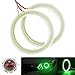 Produktbild BOTU-TECH Grün 70mm LED Halo Ring 60SMD Cob LED Scheinwerfer Angel Eyes Glühbirne Halo Ring Lampe Licht mit Abdeckung DC12V (1-Pair)