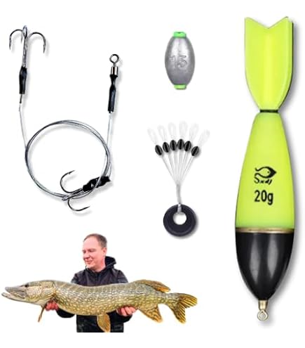 Kit Galleggiante LED Per Pesca Al Luccio – Deadbait Rig Con Luce Inclusa (20g)