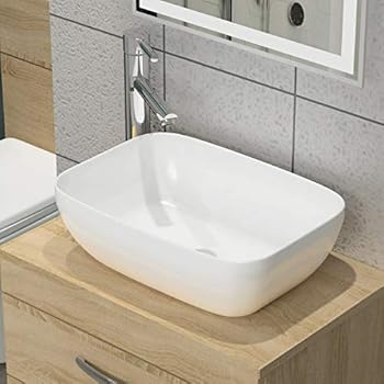 Hudson Reed Nbv158 Modern Bathroom Curved Rectangular Vessel