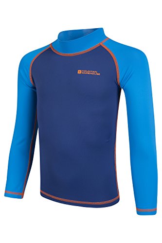 Mountain Warehouse Langrmliges bedrucktes Kinder Rash Guard atmungsaktiv UV Schutz Badeshirt Sonnenschutz Unisex Jungen Mädchen Surfen Schwimmen Urlaub - 3