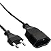 Produktbild MANAX® Euro-Verlängerung (4 Stück) Eurostecker an Eurokupplung, schwarz, 2m