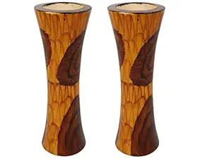 BS AMOR Flower Vase Flower Pot for Artificial Flowers| Wooden Vase Pack of Combo 12 inch Height(Pack of 2) (vase)