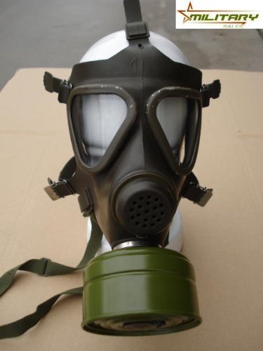 BW Gasmaske Type M65Z Gr.2 mit russischem Filter, ohne Tasche - Nur Dekoration