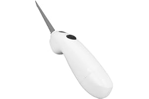 DPOFIRS Cuchillo Eléctrico de Acero Inoxidable, Material PP, Ahorro de Tiempo, Cuchillo para Tallar con Botón de Encendido, Interruptor de Seguridad para Cuchillo de Pan para Cerdo,