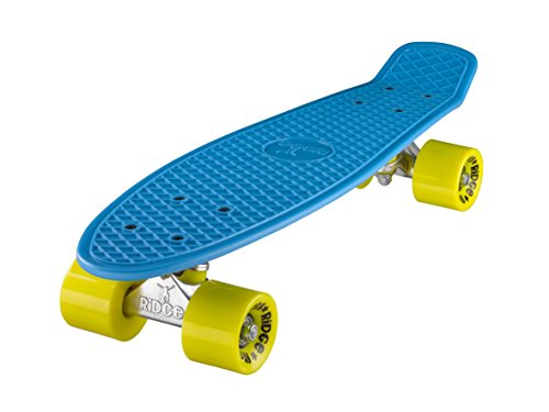 Ridge Retro 22 - Skateboard, color azul cielo y amarillo, 55 cm (22'')