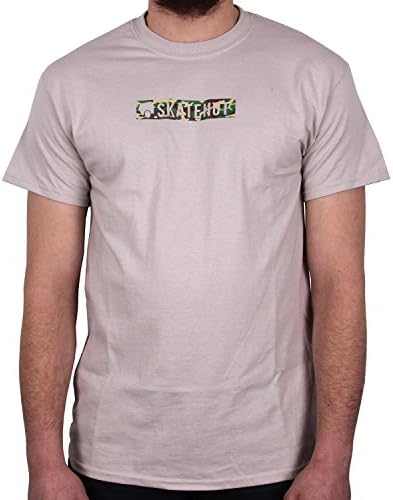 Skate Hut Bar Logo T-Shirt - Ice Grey/Camo - Small