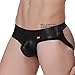 Produktbild iEFiEL Herren Lack Leder Wetlook Unterwäsche Slips Tanga Briefs Dessous Jockstrap (L)