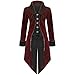 Produktbild SuperSU Mode Herren Frack Jacke Gothic Steampunk Uniform Kostüm Party Outwear Mantel Jacke Vintage Viktorianischen Langer Mantel Kostüm Cosplay Kostüm Smoking Jacke Uniform