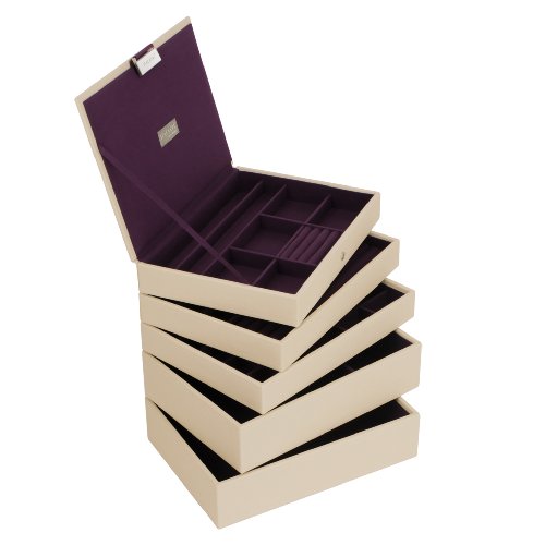 Stackers Schmuckschatulle, klassische Größe, stapelbar, 5er-Set