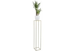 HowHomely - Guldmetallblomstativ 130 cm hög - solid och robust växtställ i metall - växtställ för dekoration i vardagsrum, so