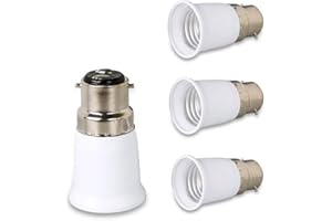 HILAI Convertisseur de douille de lumière B22 à E27 Ampoule à vis de la douille Adaptateur Lampe Porte lampe 4PCS Bases de lampe