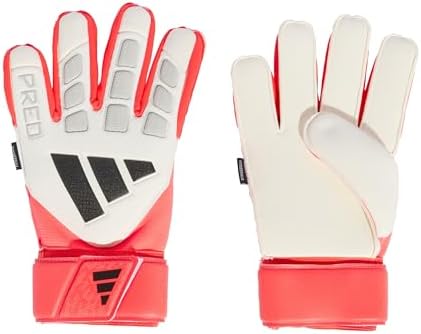 adidas Mixte Predator Goalkeeper Glove Match FINGERSAVE, White/Lucid Red/Black, 7