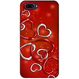 Casotec Hearts Design 3D Printed Hard Back Case Cover for Oppo A3S