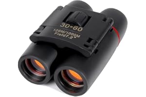 LSDZHK 30 x 60 Kompaktes faltbares Fernglas, faltbares Teleskop mit Reinigungstuch und Tragetasche für Kinder, Erwachsene, Outdoor, Reisen, Vogelbeobachtung, Wandern, Sightseeing