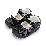  LACOFIA Zapatos de Vestir de bebé Mary Jane Zapatillas Antideslizantes de Primer Paso para niñas Negro 23 EU