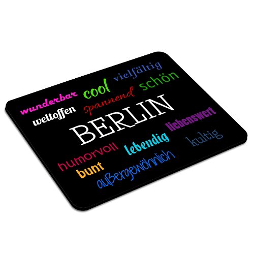 Mousepad Berlin personalisiert - Motiv Positive Eigenschaften - Städtemousepad, personalisiertes Mauspad, Gaming-Pad, Maus-Unterlage, Mausmatte