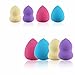 VENMO Pro Beauty Puff Latex Beauty Flawless Makeup Blender Gourd Shape Droplets Puff, 4PC Random color and Shape