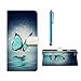 Price comparison product image MUTOUREN Samsung Galaxy J1 (2016) SM-J120 Wallet Case Embossed Premium PU Leather Magnetic Flip Wallet Cover with Detachable Hand Strap & Card Slots & Stand Function+blue stylus accessories pen-blue butterfly