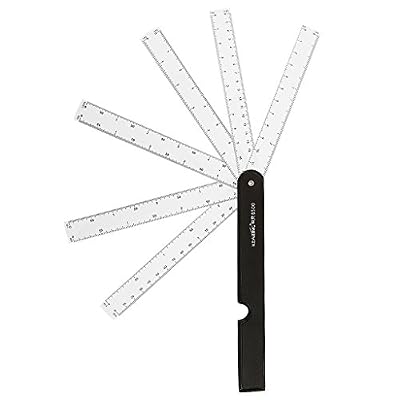 MagiDeal Règle à Échelle de Réduction Pliable avec 6 Lames Pour Architectes Ingénierie