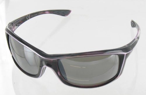 Womens Ladies Designer Fashion Sunglasses Shades with Free Hard Case - Black Lens and Pink/Purple Frame