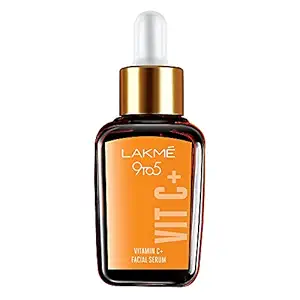 LAKM? 9 to 5 Vitamin C+ Face Serum, For Nourished & Bright Skin with Antioxidant Rich Vitamin C & Kakadu Plum Extract, Non Greasy, 30 ml