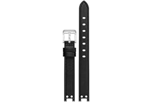 yeziu Leather watch strap for Anne Klein AK2156/2157/2618 notched watchband design.