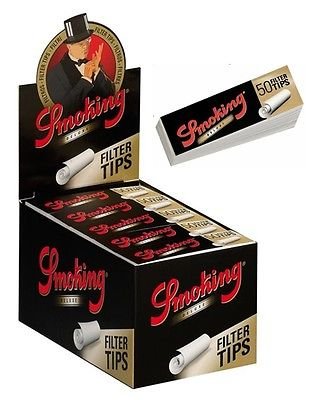 SMOKING Deluxe MediumSize Filtertips Papers (50x Filter Tipps)