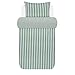 Produktbild Marc O'Polo Bettwäsche Classic Stripe Grün Baumwollsatin 155 cm x 220 cm