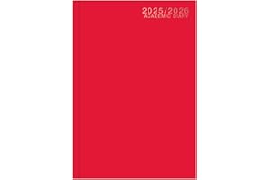 ARTH A4 Academic Diary 2025/2026 Week to View Hardback Case Bound - RED