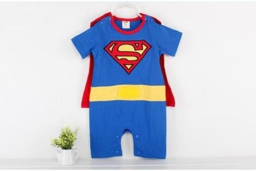 Baby Boy Girl Infant Superman Superhero Rompers Bodysuit Onesie Babygrow Outfit Sets Range of Sizes With Cape UK SELLER (3-6 Months)